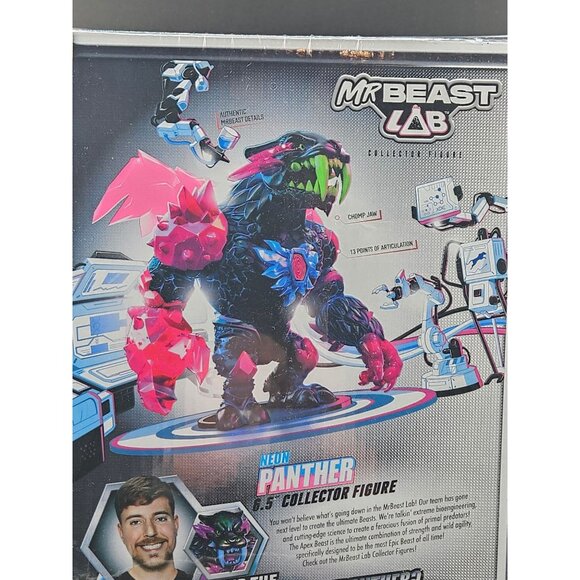 MrBeast Lab Neon Panther 6.5" Collector Figure Mystery Hyperchrome Edition Boxed - Picture 7 of 8